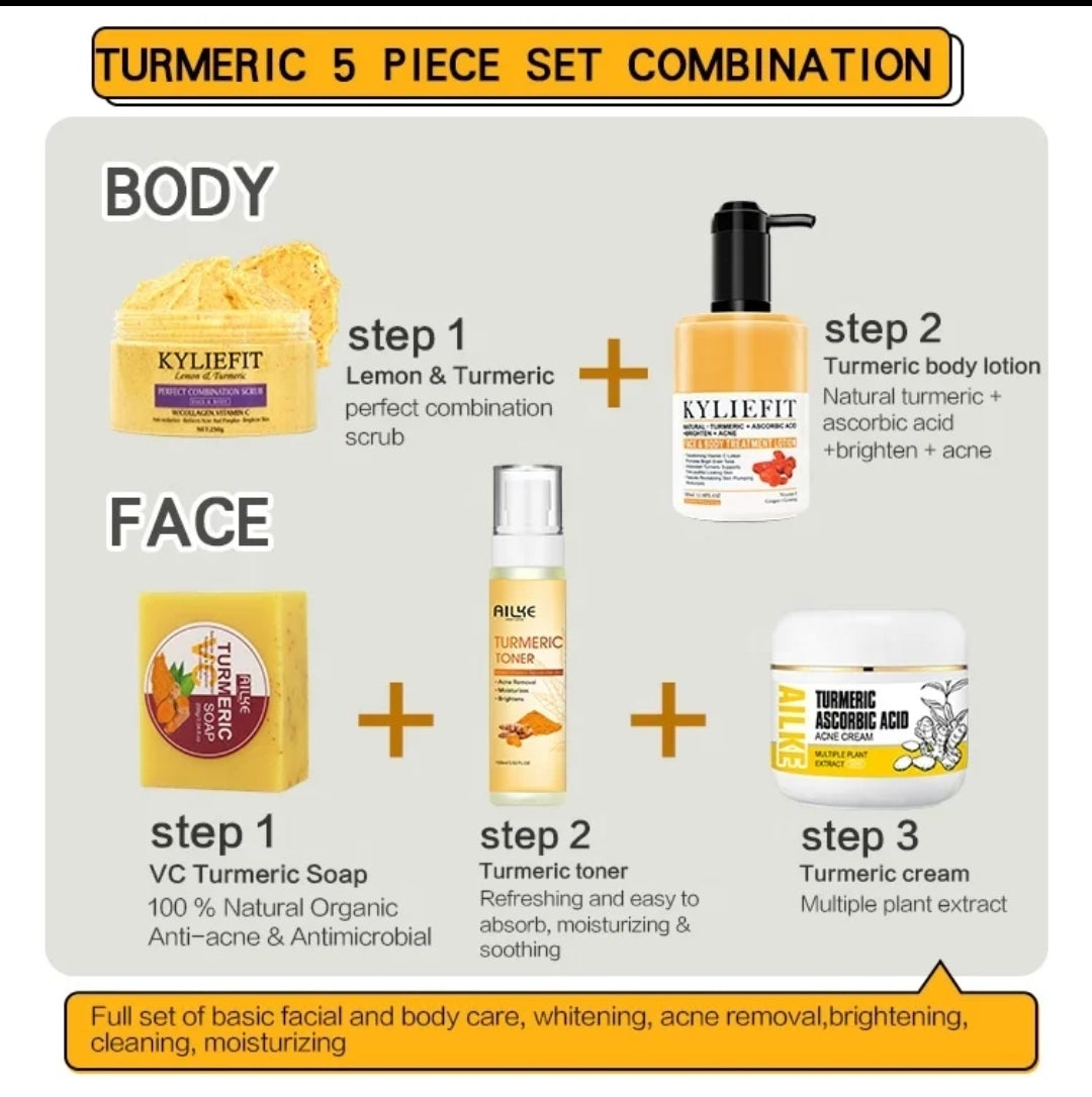 Turmeric 5-piece set combination
