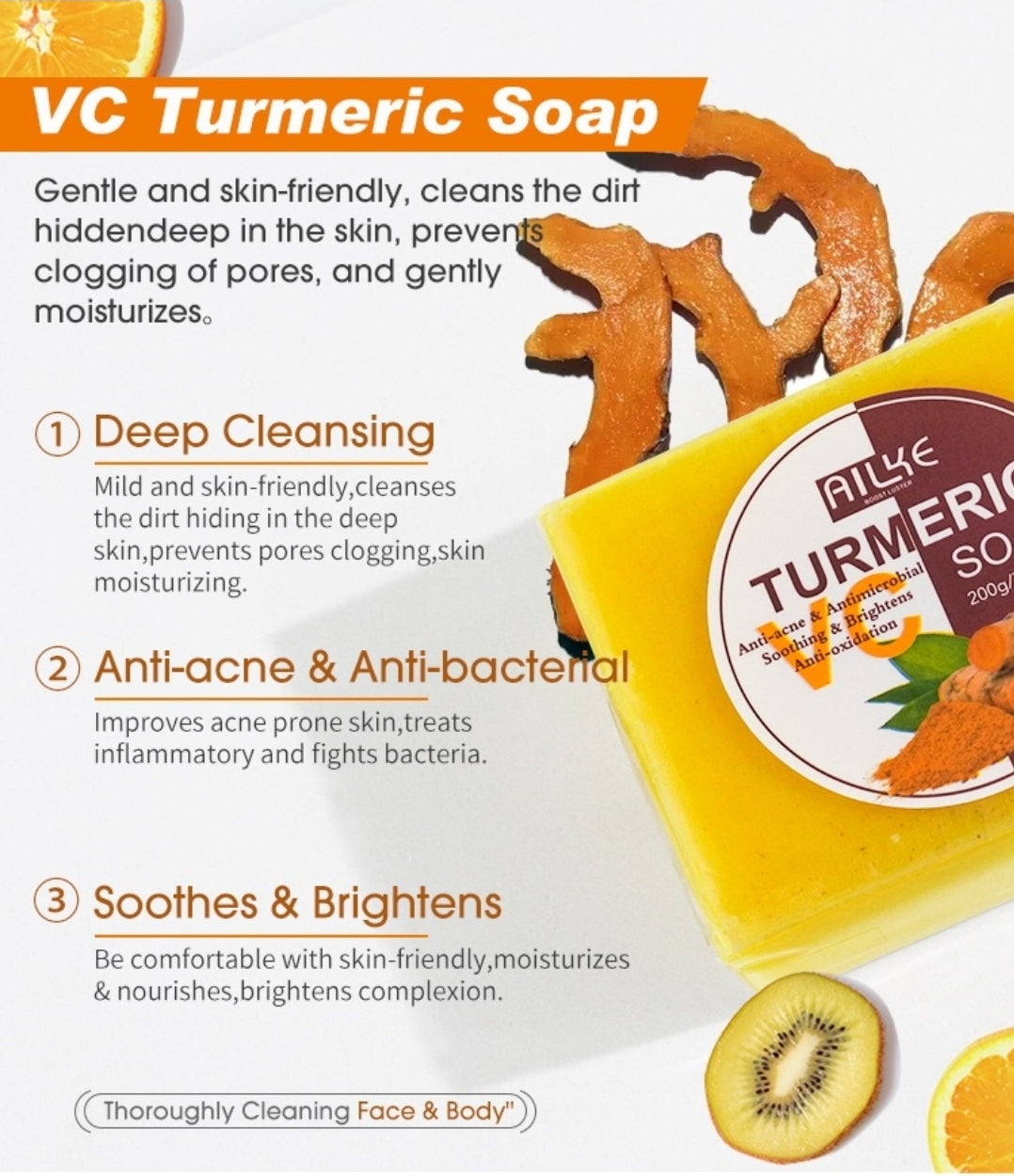 Handmade Vitamin C Tumeric Soap